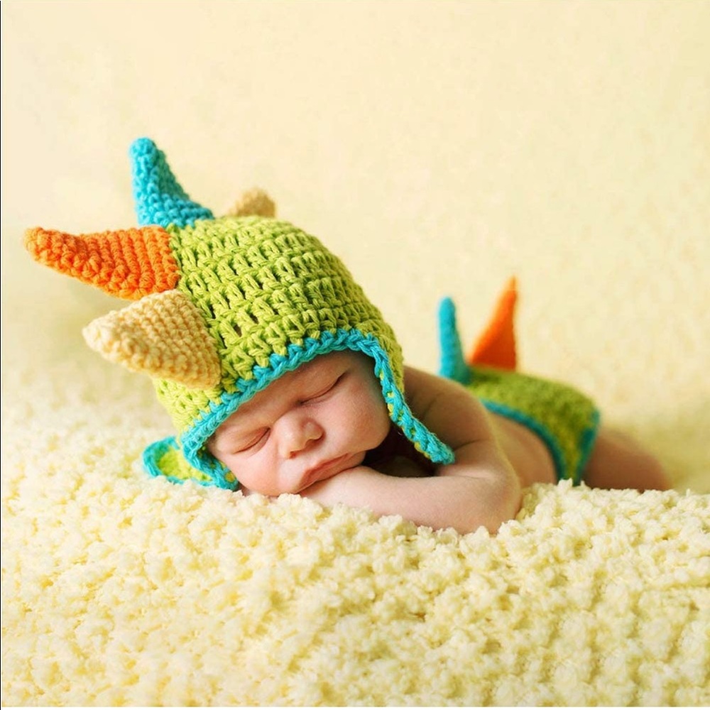 Dinosaur baby crochet outfit